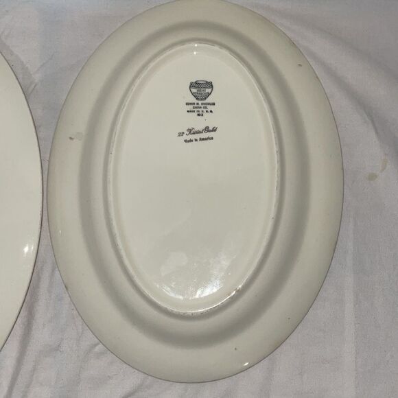 Two Edwin M Knowles serving dishes - Picture 9 of 13